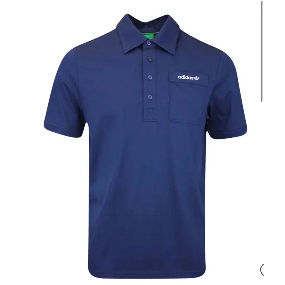 Men's adidas Originals Pocket Polo Golf shirt Blue Night‎ Indigo Sz Small $100